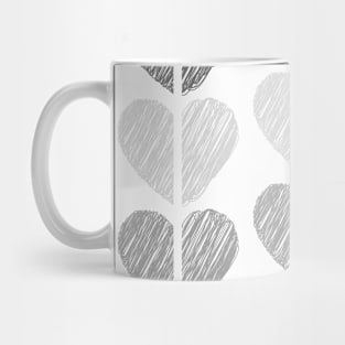 Black and White Hearts Mug